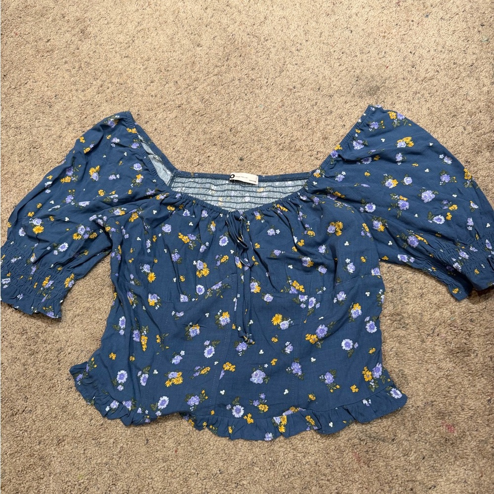 SO Floral Off-Shoulder Blouse